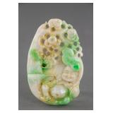 Burma Green Jadeite Carved Happy Buddha Pendant