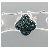 0.42CT Blue Diamond Earrings CRV $960