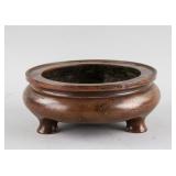Chinese Ming Bronze Tripod Censer Xuande Mark