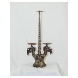 19th Century Chinese Dragon & Lotus Candleholder
