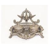 19th Century Antimony Eagle Inkwell