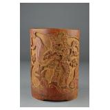 Chinese Bamboo Carved Brush Pot
