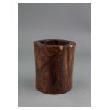 Chinese Fine Huanghuali Wood Carved Brush Pot