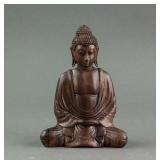 Chinese Fine Zitan Wood Carved Buddha Statue