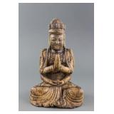 Ming Period Wood Carved Chinese Guanyin Figure