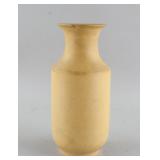Chinese Yixing Yellow Rouleaux Vase
