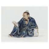 Charming Chinese Shiwan Porcelain Figure of Monk