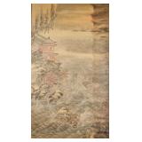 Chinese Watercolour Scroll Signed