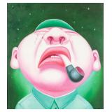 Zi Jun Chinese Acrylic on Canvas Red Guard