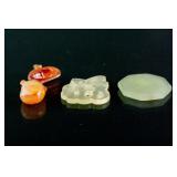 Four Assorted Chinese Agate and Hardstone Pendant