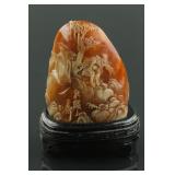 Chinese Shoushan Stone Carved Boulder