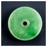 Burma Green Jadeite Carved Peace Pendant