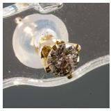 14k Yellow Gold 0.28ct Diamond Earrings CRV $1100