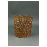 Chinese Bamboo Carved Brush Pot