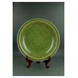 Large Celadon Lotus Porcelain Charger Yuan/Ming
