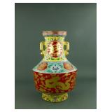 Imperial Famille Rose Porcelain Vase Qianlong Mark