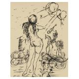 Salvador Dali 1904-1989 SpaIn Ink Study Horse