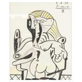 Pablo Picasso (Spain 1881-1973) Watercolor Nude