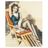 Gil Elvgreen (American 1914-1980) Watercolor