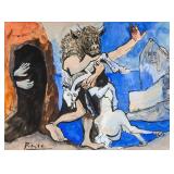 Pablo Picasso (1881-1973) Tempera Minotaur