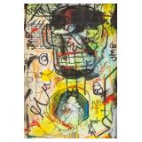 Jean-Michel Basquiat 1960-1988 Mixed Media Board