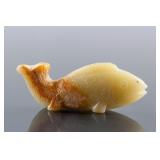 Chinese Hardstone Archaistic Style Carp Toggle