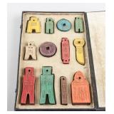 Chinese Huizhou Chromatic Coin Shape Ink Set