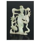 Chinese 18th C. Green Jadeite Carved Pendant