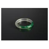 Fine Burma Clear & Deep Green Icy Jadeite Bangle
