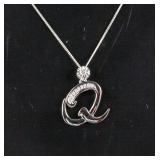 0.12ct Diamond "Q" Necklace CRV$1000