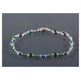 3.79ct Emerald & Sapphire Bracelet CRV$1550