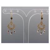 3.70ct Pinkish-Brown Sapphire Earrings CRV$1800