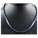 18k Gold Clasp 40ct Sapphire Necklace CRV $4929