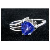 1.27ct Tanzanite & 0.06ct Diamond Ring RV $2300