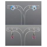 Set of Cubic Aquamarine & Zirconia Earring