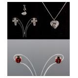 Set of 6 PC Sterling Silver and 10k Gold Jewellery