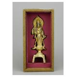 16th/17th C. Ming Chinese Gilt Buddha w/ Stand