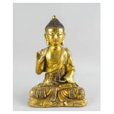 Chinese Gilt Bronze Medicine Buddha Yongle Mark