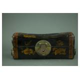 Qing Period Chinese Wood Black Lacquer Pillow Case