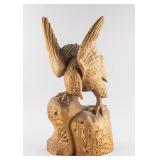 American/Canadian Wood Carved Eagle Statue