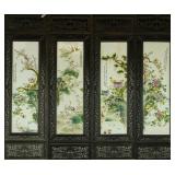 4 Pieces Porcelain Plaques Liu Yucen Zhushan Bayou