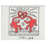 Keith Haring (American 1958-1990) Mixed Media