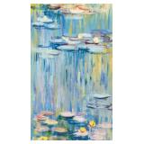 attr. Claude Monet 1840-1926 Tempera Pastel Lilies