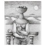 Mario Carreño 1913-1999 Cuban Ink on Paper 1988