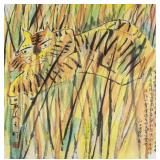 Huang Yongyu b.1924 Chinese Watercolour Tiger