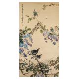 Jin Mengshi 1869-1952 Chinese Watercolour Birds
