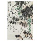 Li Kuchan 1899-1983 Chinese Watercolour Scroll