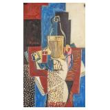 Henri Hayden Polish 1883-1970 Acrylic Cubist