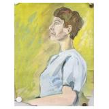 John Bellany 1942-2013 Scottish Gouache Portrait