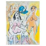 Willem de Kooning 1904-1997 US Mixed Media Nude
